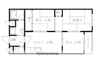 第31長栄コーポきぬもと【3階】の間取り