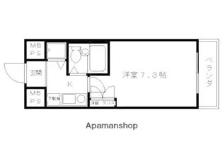 ジョイテル西院【604号室】の間取り