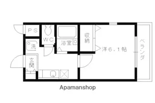カームハウス嵯峨野【205号室】の間取り