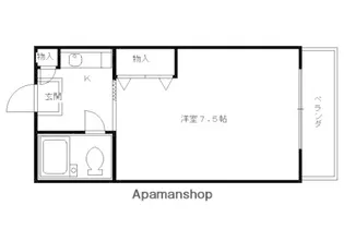 ヤングヴィレッジ嵯峨【1階】の間取り