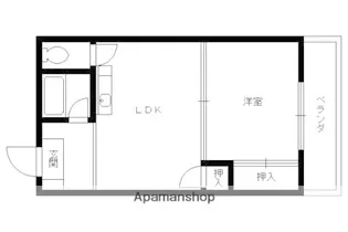パールハイツ太秦【203号室】の間取り