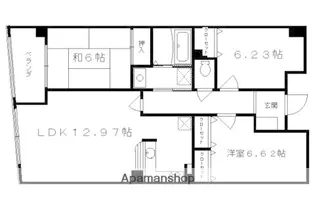 パインフィールド五条【3階】の間取り