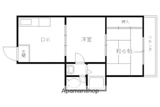NISHIKIマンションII【202号室】の間取り