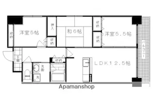 リバティスクエア【7階】の間取り