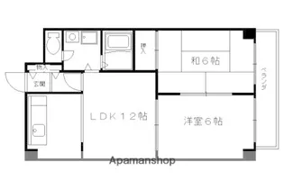 シャトル朱雀【2階】の間取り
