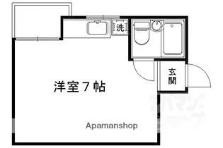 未麗 仁和寺【3-F号室】の間取り