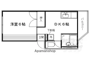 エステート・シバタ【207号室】の間取り