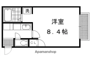 京都府京都市左京区松ケ崎堂ノ上町【マンション】の間取り