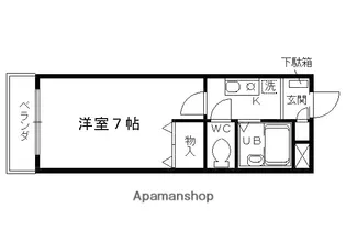 1Kの間取り画像