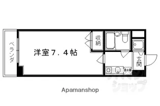 アクシルコート京都二条WEST【603号室】の間取り
