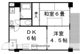 マンション上治【36号室】の間取り