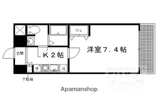 エスクレア出町柳【306号室】の間取り