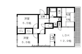 ノールヴァーグ【101号室】の間取り