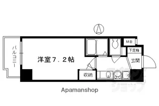 エステムコート京都烏丸IIIジャパニズム【1003号室】の間取り