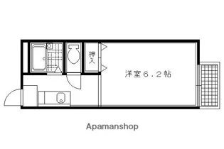 グリーンキャンパス北白川【205号室】の間取り
