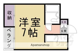 西賀茂ロイヤルリバーマンション【202号室】の間取り