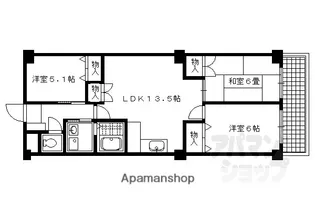 エルスタンザ岩倉南【103号室】の間取り