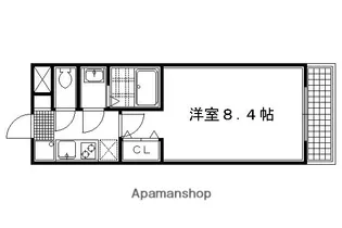 プリモベント円町【1階】の間取り