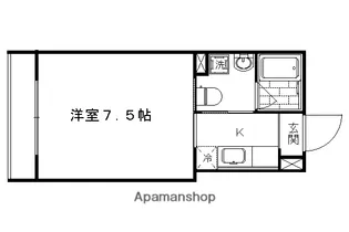マルティ円町【3-B号室】の間取り