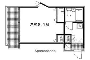 DETOMー1西陣聚楽【201号室】の間取り