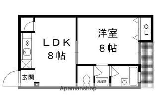 サンハウス紫野【301号室】の間取り