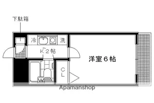 GARNET RESIDENCE下鴨【403号室】の間取り