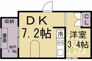 聴雪荘【4号室】の間取り