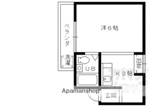 メゾン大将軍【402号室】の間取り
