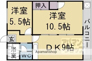 メゾン北山パークサイド【202号室】の間取り