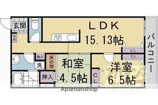 サムティ北白川【4階】の間取り