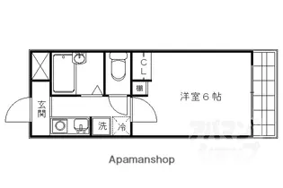 ラ・シャンブル【207号室】の間取り