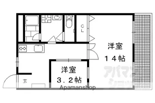 詩仙ハイム【206号室】の間取り