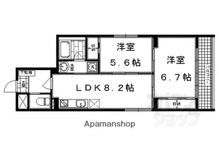 エスポワール麩屋町【502号室】の間取り