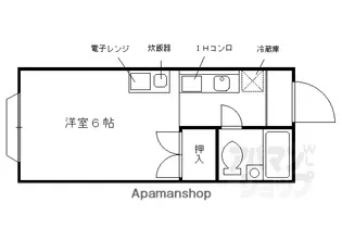 アスクル西院北・南棟【305号室】の間取り