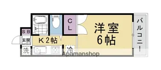 パラドール円町【404号室】の間取り