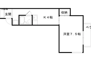 グランディール堀川【402号室】の間取り