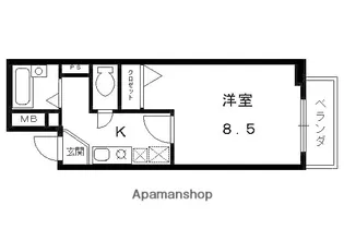 アルティスタ三条【403号室】の間取り