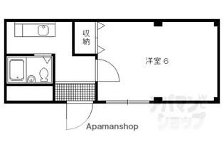 上賀茂松柏【302号室】の間取り
