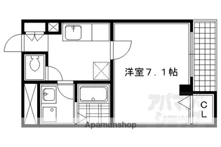 キャトル荒神【101号室】の間取り