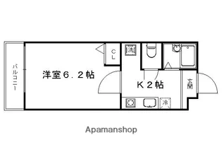 御池ハイツ【405号室】の間取り