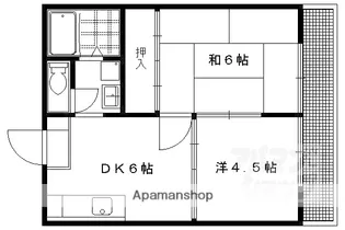 サンハイツ岩倉【B-201号室】の間取り