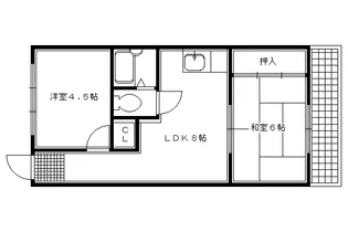 シャトーやなぎ【205号室】の間取り