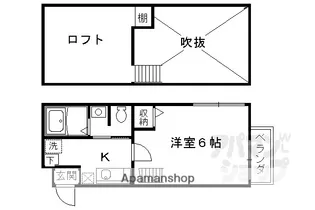ロフティ盧山寺千本【202号室】の間取り