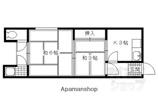 イーストハウス【202号室】の間取り
