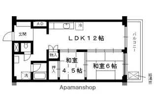 チサンマンション一乗寺【4階】の間取り