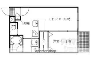 はぴねす【301号室】の間取り
