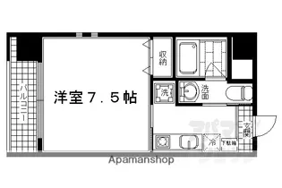 HF河原町二条レジデンス【401号室】の間取り