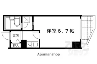 レスポアール四条大宮【307号室】の間取り