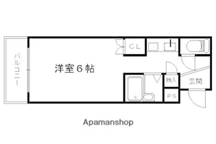 サンリーベ衣笠【405号室】の間取り