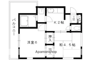 ウエストヴィレッジ【201号室】の間取り